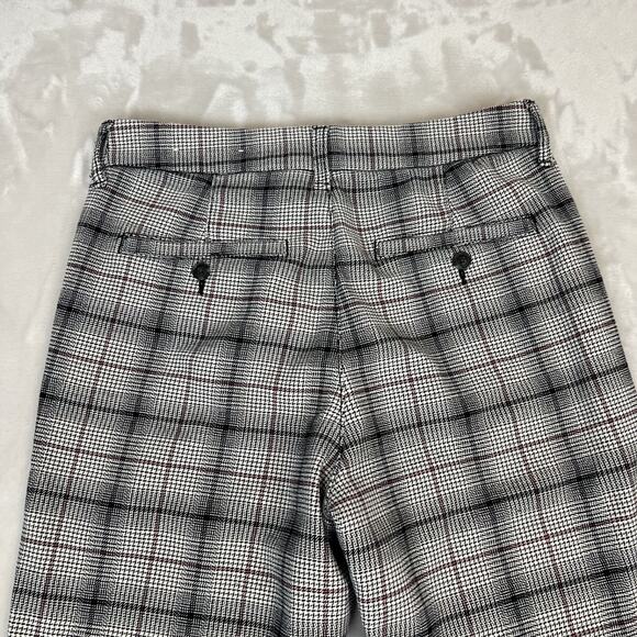 American Eagle Pants Womens 10 Houndstooth Plaid Super High Rise Skinny Trouser - Picture 11 of 12